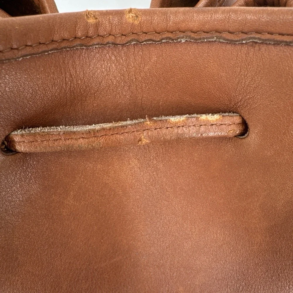 Vintage Coach Brown Leather Drawstring Bucket Bag 9952 Made in USA